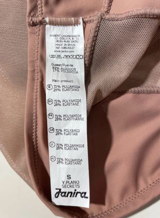 Braga Janira efecto tanga rosa talla S