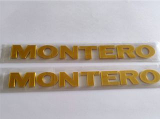Anagramas Mitsubishi Montero - Dorado -Nuevo