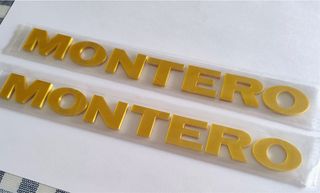 Anagramas Mitsubishi Montero - Dorado -Nuevo