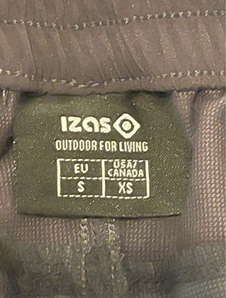 Pantalón Izas Baltic Negro/Gris Talla S