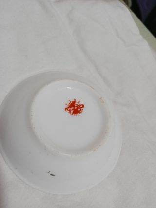 Piattino decorato Linea in porcellana