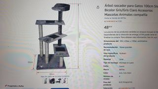 Rascador gato 100cm - Gris