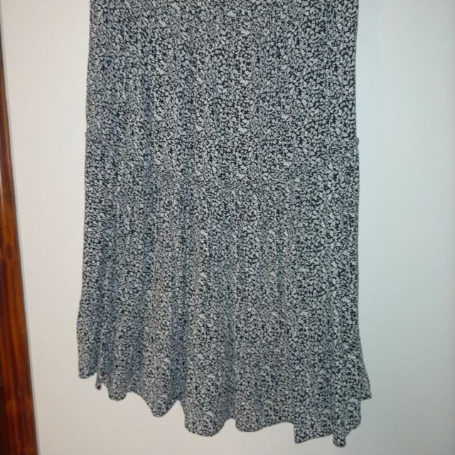 Falda larga Pull&Bear - Blanco y negro