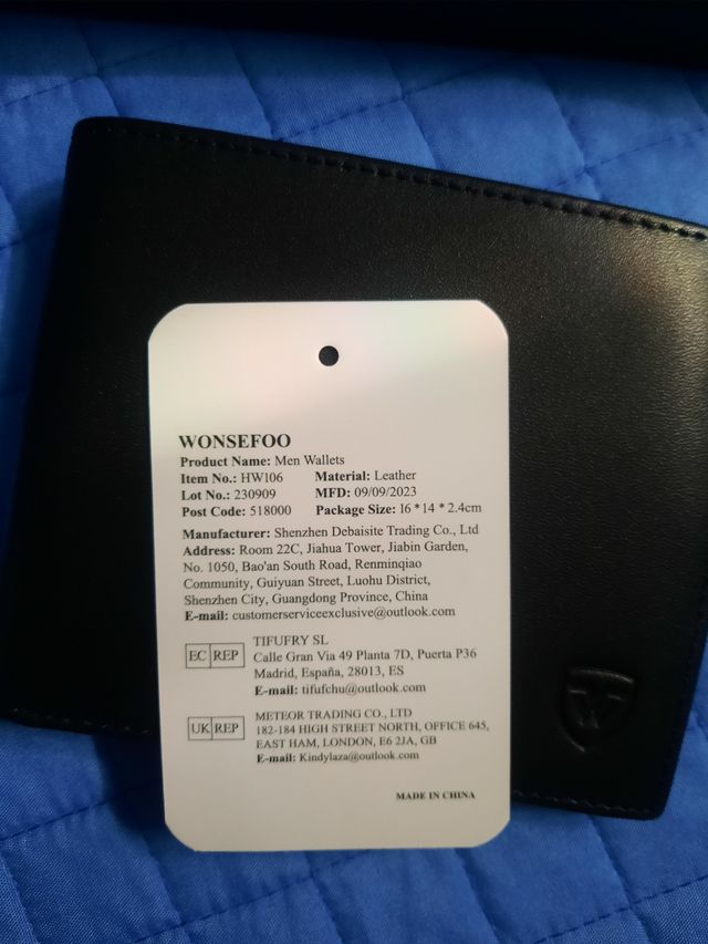 Portafoglio RFID Pelle Nero multiscomparto 9 spazi