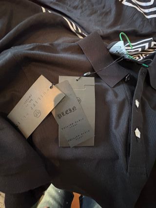 Polo negro hombre