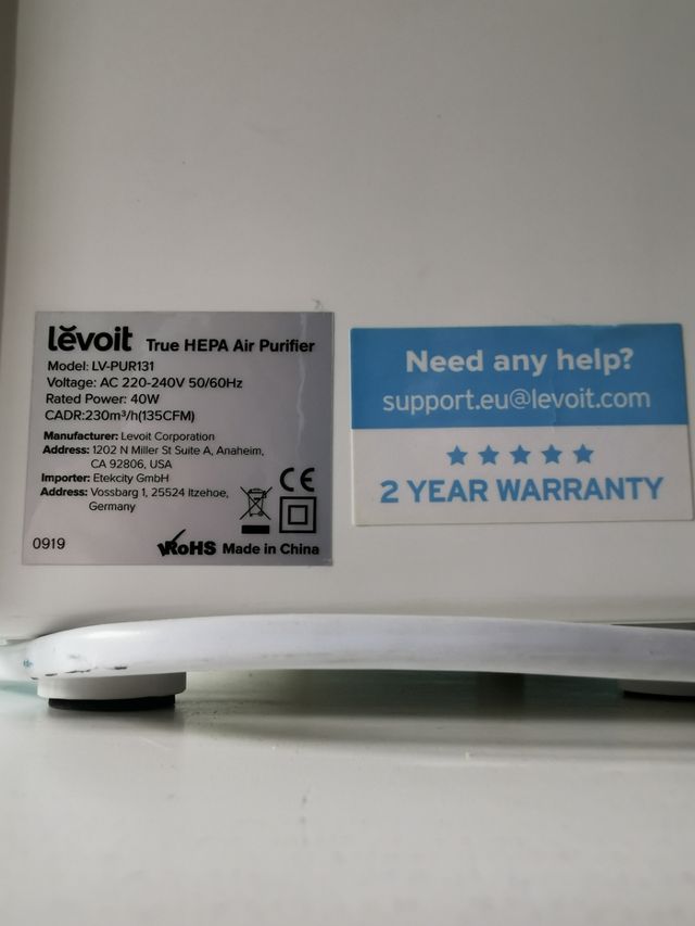 Purificatore Aria Levoit HEPA