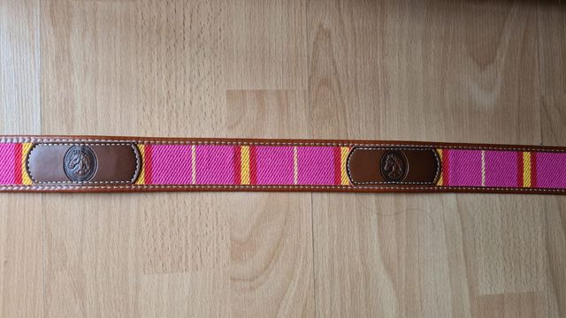 Cinturón cuero marrón - rosa