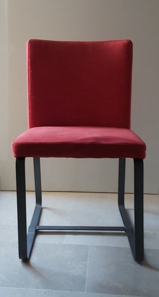 Silla roja hierro - tapizada