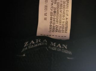 CAPPELLO DA UOMO - NERO CON FASCIA GRIGIA - ZARA - M