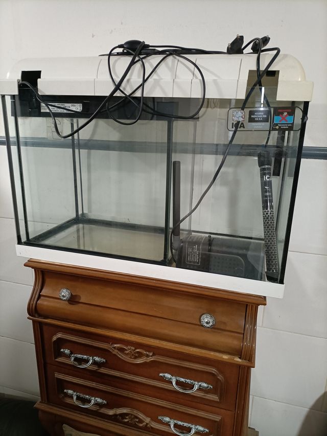 Acuario Peces 30L Beige/Blanco