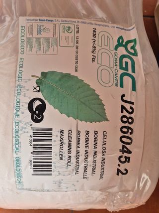 9 Rollos Papel celulosa industrial