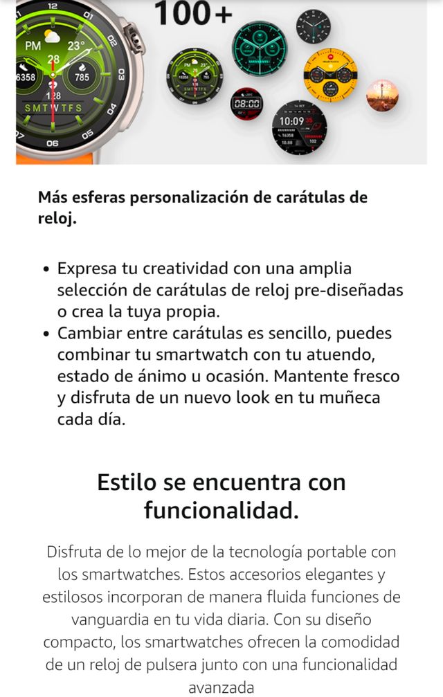 Reloj inteligente Ultra Hombre mujer con llamadas