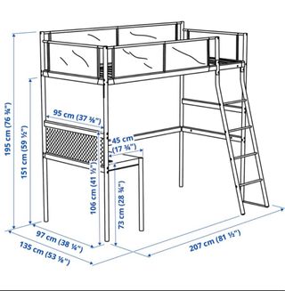 Litera cama alta con escritorio - IKEA