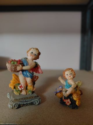 2 Angeli Vintage in resina dura