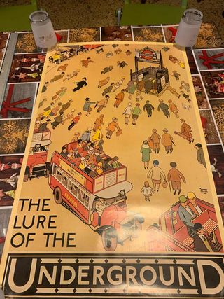 Poster antiguo metro Londres