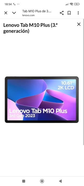 Tablet Lenovo Tab M10 Plus (3ª Gen)