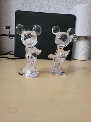 Vintage,Mickey y Minnie cristal LENOX Disney 