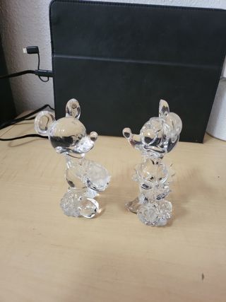 Vintage,Mickey y Minnie cristal LENOX Disney 