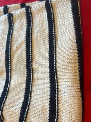 Bufanda Zara rayas beige-negro