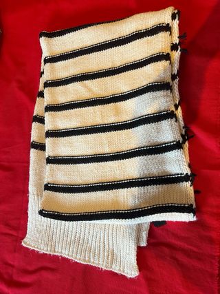 Bufanda Zara rayas beige-negro