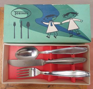 Cubiertos infantiles vintage Tobinox