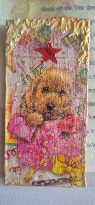 Calamita frigo vintage cucciolo Handmade 