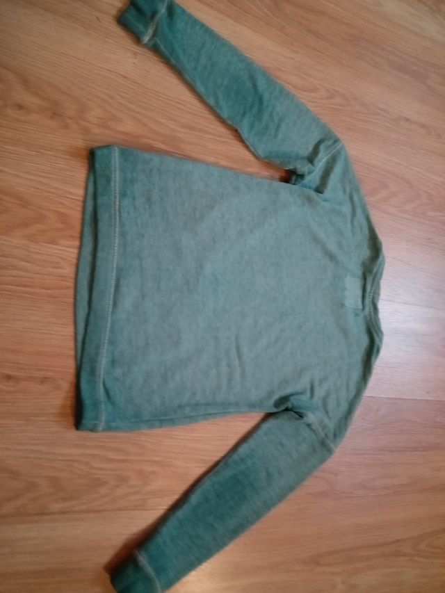 Jersey manga larga verde agua
