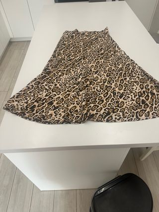 Falda larga animal print 