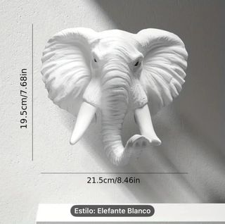 Cabeza elefante blanca | Decoración