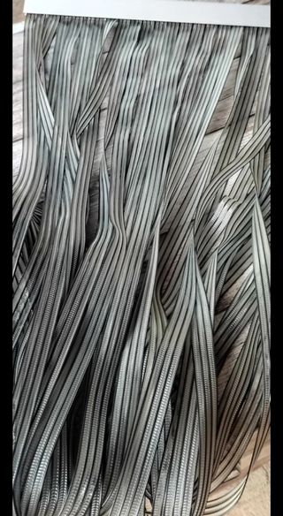 Strisce per tende in PVC grigio argento