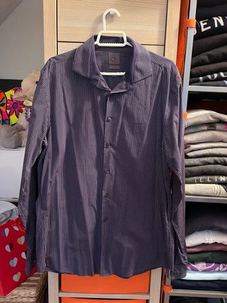 Camisa Calvin Klein rayas moradas L