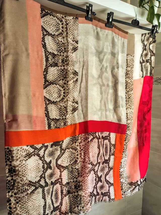 Sciarpa leggera - beige, rosso