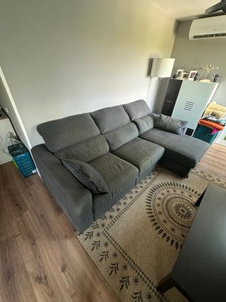 Sofá chaiselonge gris
