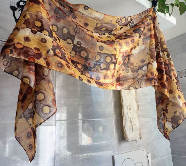 Sciarpetta marrone-giallo