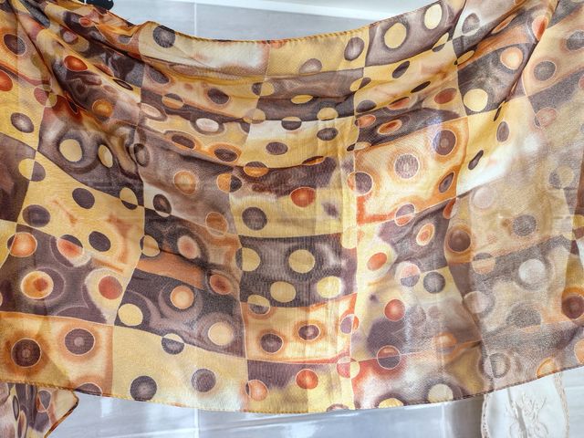 Sciarpetta marrone-giallo