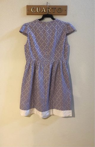 Vestido Lila con Blanco