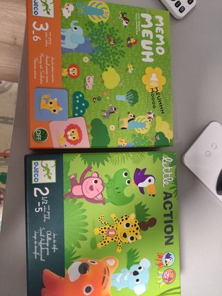 Juegos de mesa Djeco: Memo Meuh & Little Action