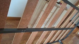 Somier 90x190 Negro - Metal y Madera