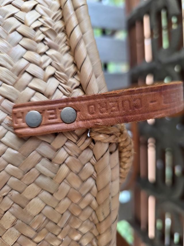 Cesta esparto cuero - Bolso playa
