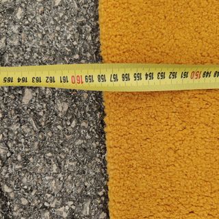 Alfombra moderna beige, naranja y verde