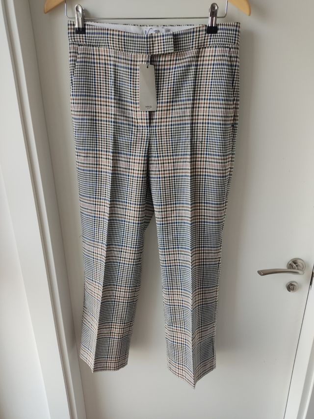 Pantalon Recto Mango Pantalones Cuadros Mujer Pantalón Mango