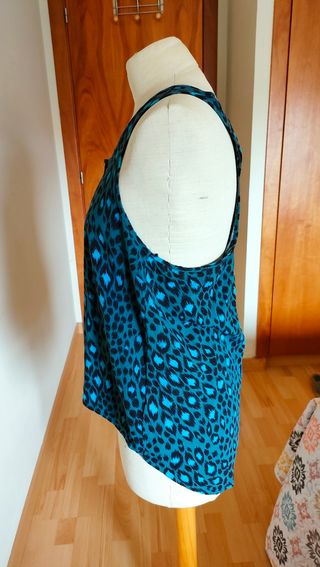 Camiseta H&M - Tirantes - Azul