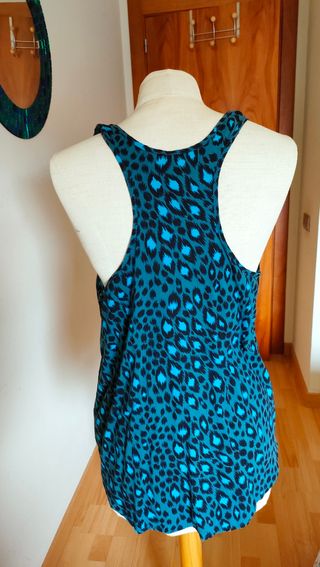 Camiseta H&M - Tirantes - Azul