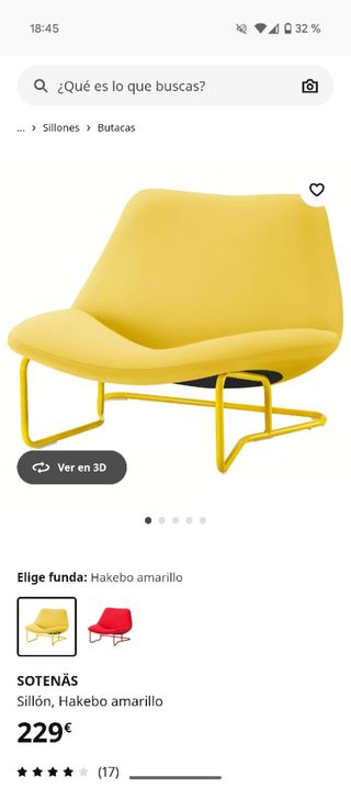 Sillón Sotenas Ikea - Amarillo