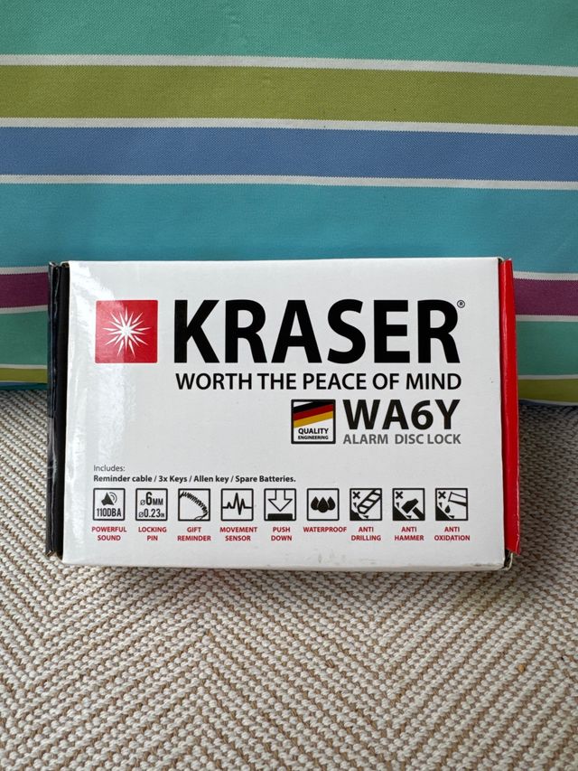 Lucchetto a disco di allarme KRASER WA6Y