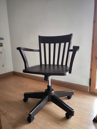 Silla escritorio madera marrón