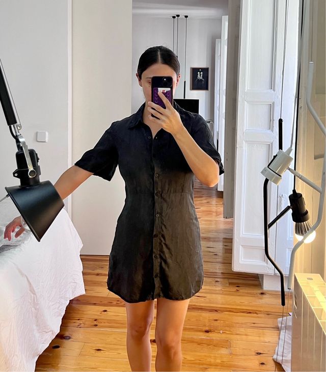 Vestido Zara negro vintage - Talla S