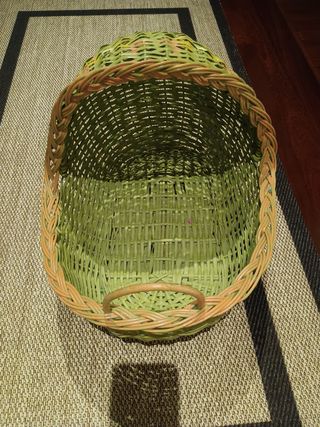 Cuna mimbre bebé vintage