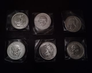 6 Monete Britannia in Argento 1oz 0.999