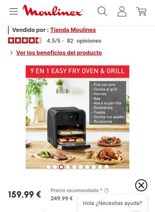 Horno Freidora de aire Moulinex
